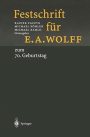 Festschrift für E.A.Wolff