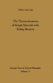 The Thermodynamics of Simple Materials with Fading Memory - Cover