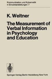 The Measurement of Verbal Information in Psychology and Education