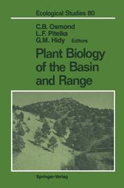 Plant Biology of the Basin and Range - Cover