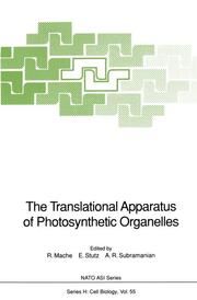 The Translational Apparatus of Photosynthetic Organelles