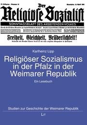 Religiöser Sozialismus in der Pfalz in der Weimarer Republik