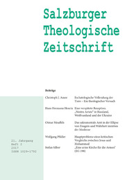 Salzburger Theologische Zeitschrift. 21. Jahrgang, 2. Heft 2017