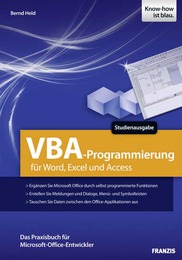 VBA Programmierung für Word, Excel und Access