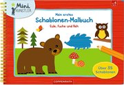 Mein erstes Schablonen-Malbuch: Eule, Fuchs und Reh