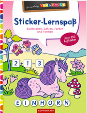 Sticker-Lernspaß - Feen & Einhörner - Cover