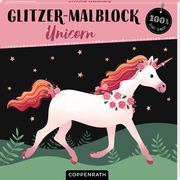 Glitzer-Malblock Unicorn