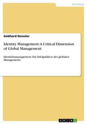 Identity Management: A Critical Dimension of Global Management - Cover