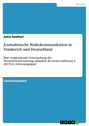 Journalistische Risikokommunikation in Frankreich und Deutschland - Cover