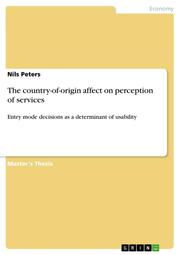 The country-of-origin affect on perception of services