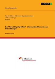 Der 'Threat-Rigidity-Effekt' - Literaturüberblick und neue Entwicklungen - Cover