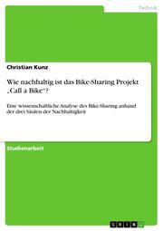 Wie nachhaltig ist das Bike-Sharing Projekt Call a Bike?
