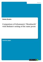 Comparison of Schumann's 'Mondnacht' with Brahms's setting of the same poem