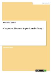 Corporate Finance: Kapitalbeschaffung - Cover