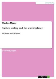 Surface sealing and the water balance