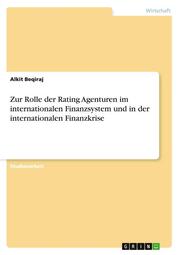 Zur Rolle der Rating Agenturen im internationalen Finanzsystem und in der internationalen Finanzkrise