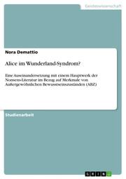 Alice im Wunderland-Syndrom?