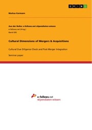 Cultural Dimensions of Mergers & Acquisitions