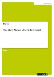 The Many Names of Leni Riefenstahl