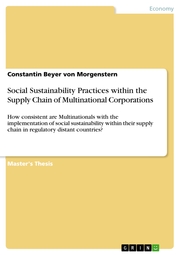 Social Sustainability Practices within the Supply Chain of Multinational Corporations - Cover