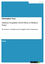Andreas Gryphius (1616-1664): A Modern Voice - Cover