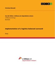 Implementation of a logistics balanced scorecard - Cover