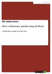 How to Reference quickly using Ms-Word