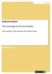 The meaning of arts for brands - Cover