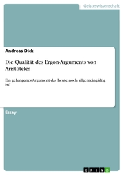 Die Qualität des Ergon-Arguments von Aristoteles - Cover
