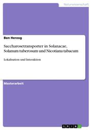 Saccharosetransporter in Solanacae, Solanum tuberosum und Nicotiana tabacum
