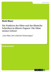 Die Funktion des Films und das filmische Schreiben in Alberto Fuguets 'Die Filme meines Lebens'