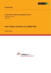 Class voting in Tschechien von 1989/90-1998 - Cover