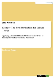 Escape - The Real Motivation for Leisure Travel - Cover