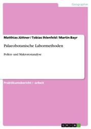 Palaeobotanische Labormethoden - Cover