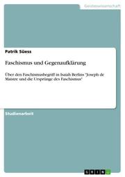 Faschismus und Gegenaufklärung - Cover