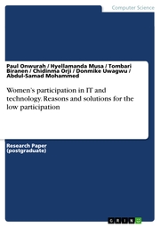 Women's participation in IT and technology. Reasons and solutions for the low participation - Cover