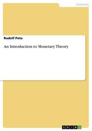 An Introduction to Monetary Theory - Cover