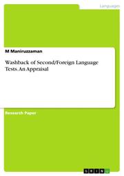 Washback of Second/Foreign Language Tests.An Appraisal
