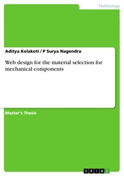Web design for the material selection for mechanical components - Cover
