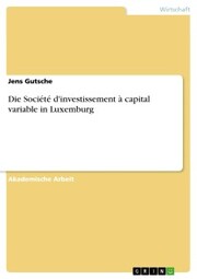 Die Société d'investissement à capital variable in Luxemburg