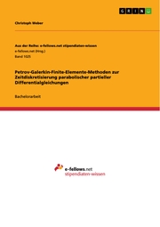 Petrov-Galerkin-Finite-Elemente-Methoden zur Zeitdiskretisierung parabolischer partieller Differentialgleichungen - Cover