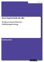 Evidence-based Practice.Einführungsvortrag - Cover