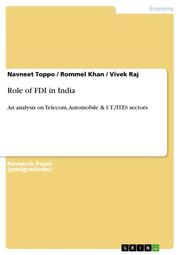 Role of FDI in India