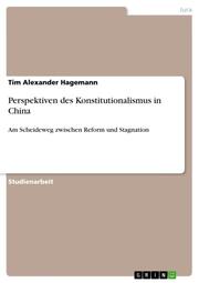 Perspektiven des Konstitutionalismus in China - Cover