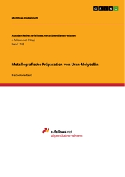 Metallografische Präparation von Uran-Molybdän - Cover