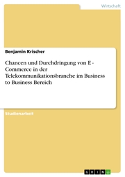 Chancen und Durchdringung von E - Commerce in der Telekommunikationsbranche im Business to Business Bereich