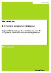 L'inversion complexe en français