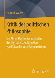 Kritik der politischen Philosophie. - Cover