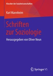 Schriften zur Soziologie - Cover