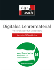 mathe.delta BW click & teach 8 Box - Cover